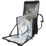 PK-65B: Food delivery bags, hot bag pizza, water resistent and rigid backpack, 16" L x 12" W x 18" H